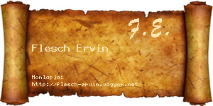 Flesch Ervin névjegykártya