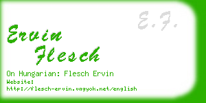 ervin flesch business card